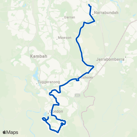 ACT School routes St Edmunds College McMillan Cr SSO map