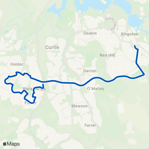 ACT School routes St Edmunds College McMillan Cr SSO map