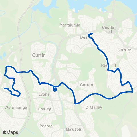 ACT School routes Canberra Girls Grammar Junior Sch Grounds SSO map