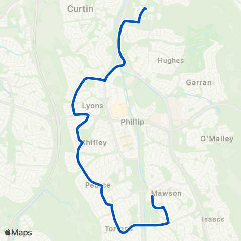 ACT School routes Alfred Deakin High School Grounds SSO map