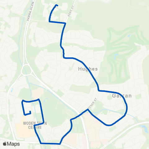 ACT School routes Alfred Deakin High School Grounds SSO map