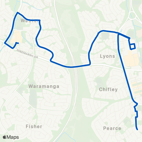 ACT School routes Melrose HS Marr St SSO map