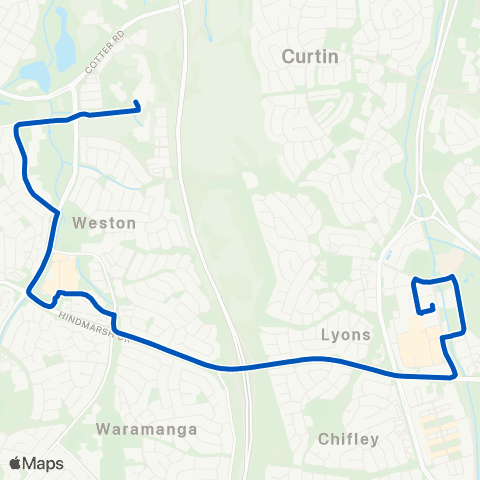 ACT School routes Orana Steiner School Hickey Ct SSO map