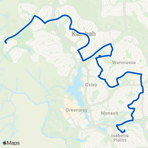 ACT School routes MacKillop College School Grounds SSO map