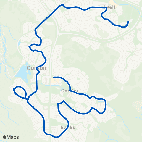 ACT School routes Calwell PS Casey Cr map