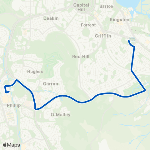 ACT School routes St Edmunds College McMillan Cr SSO map