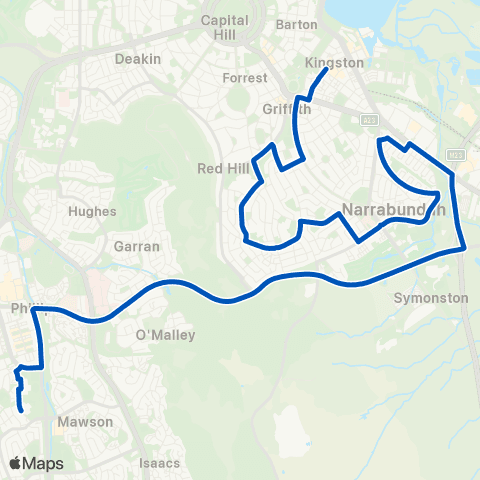 ACT School routes Melrose HS Marr St SSO map