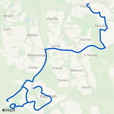 ACT School routes Canberra Girls Grammar Junior Sch Grounds SSO map