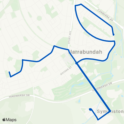 ACT School routes Astrolabe St Red Hill PS SSO map