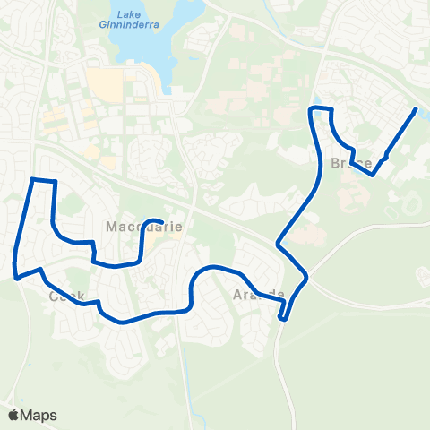 ACT School routes Canberra HS Bowman St SSO map