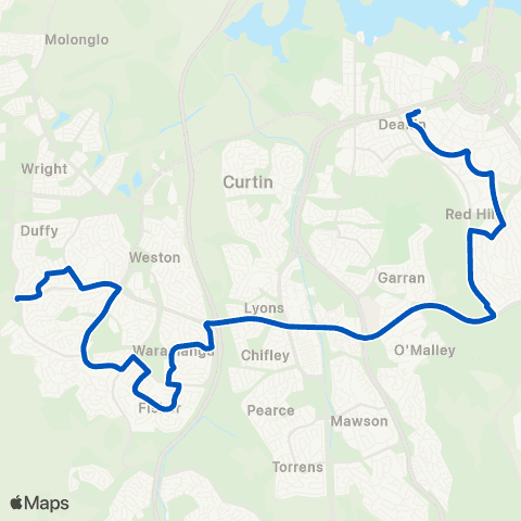 ACT School routes Canberra Girls Grammar Junior Sch Grounds SSO map