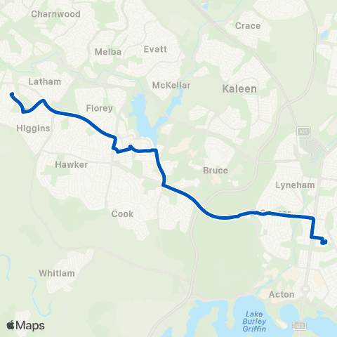 ACT School routes Merici College Wise St SSO map