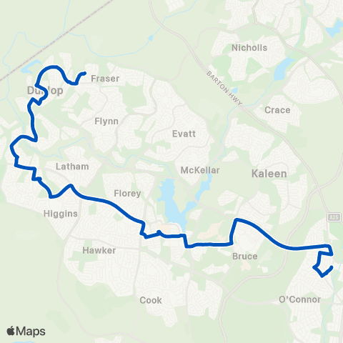 ACT School routes Lyneham PS School Grounds SSO map