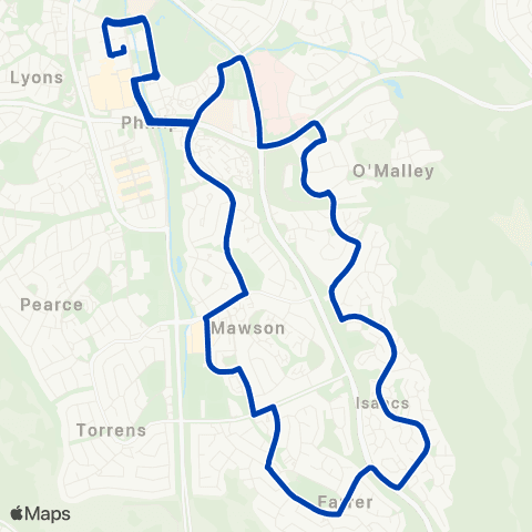 ACTION Mawson Loop via Farrer & O'Malley map