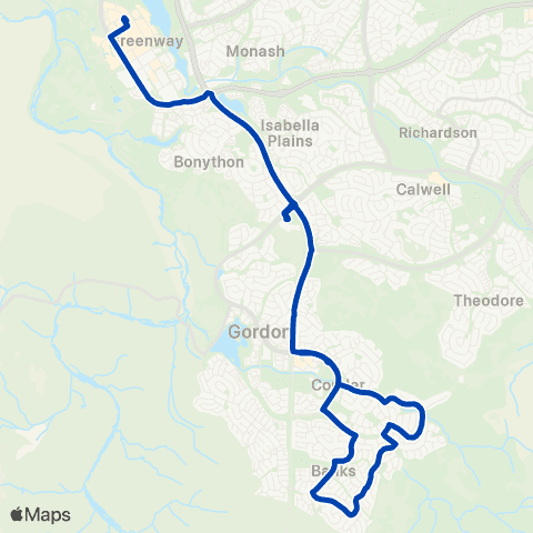ACTION S - Lanyon to Tuggeranong via Covenant Christian map