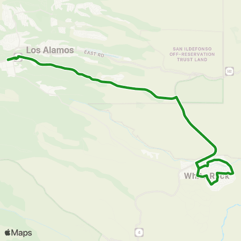 Atomic City Transit White Rock Truck Route map