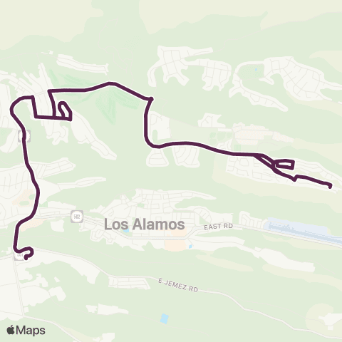 Atomic City Transit North Mesa map