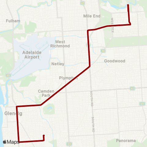 Torrens Transit Morphettville Depot - Adelaide Oval map
