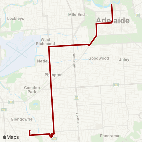 Torrens Transit Morphettville Depot - Adelaide Oval map