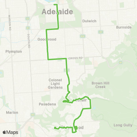 Torrens Transit Belair 1 map