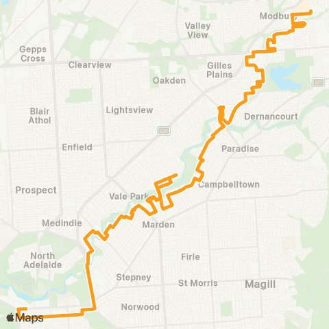 Torrens Transit Tea Tree Plaza Interchange - City map