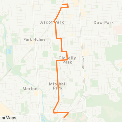 Busways Clovelly Park map