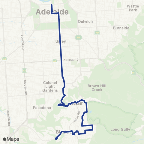 Torrens Transit Blackwood High School - City map