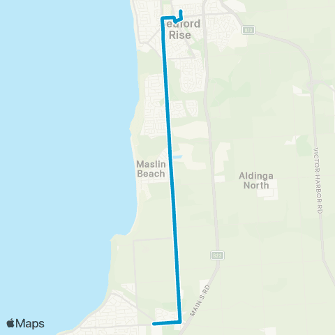 Busways Seaford - Aldinga Payinthi College map