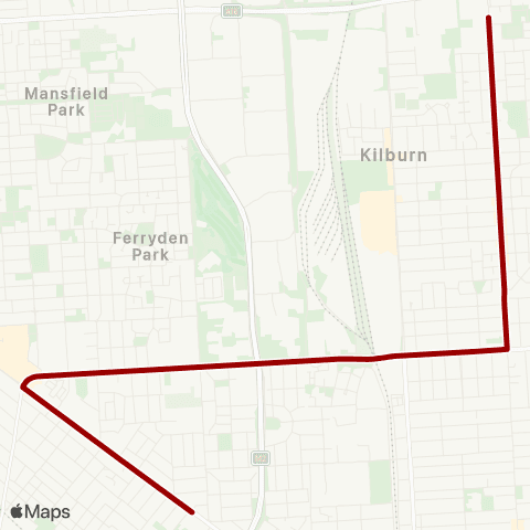 Torrens Transit Blair Athol - Adelaide SS of English map