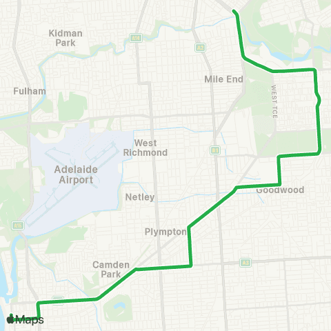 Torrens Transit Glenelg map