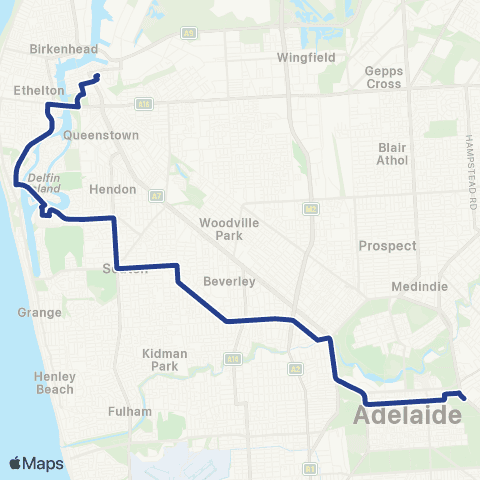 Torrens Transit Port Adelaide Interchange - City map