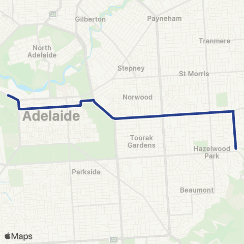 Torrens Transit Stonyfell - City map