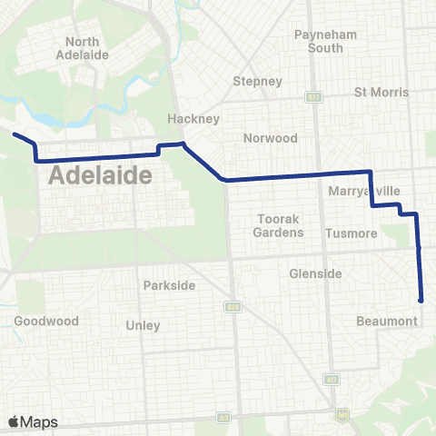 Torrens Transit Burnside - City map