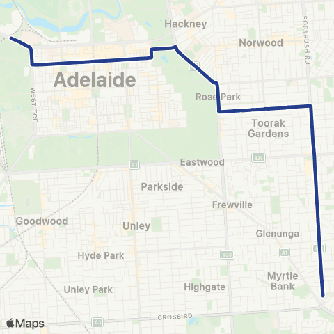 Torrens Transit Glen Osmond - City map