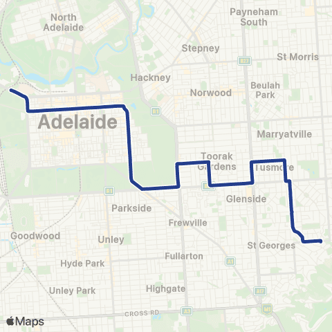 Torrens Transit Beaumont - City map