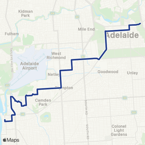 Torrens Transit Glenelg Interchange - City map