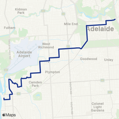 Torrens Transit Glenelg Interchange - City map