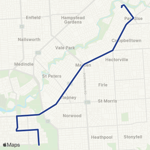 Torrens Transit Paradise Interchange - City map