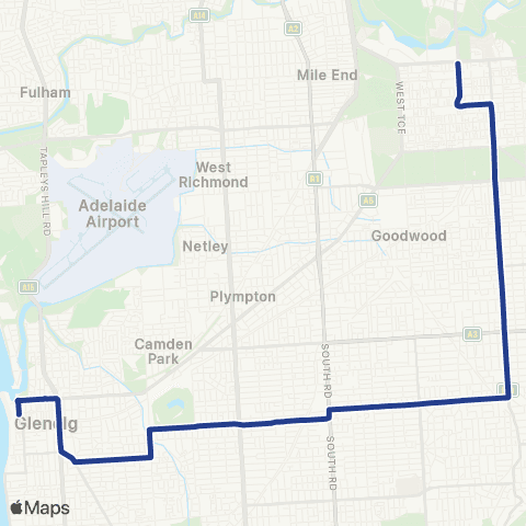 Torrens Transit Glenelg Interchange - City map