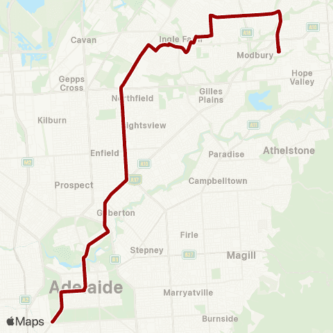 Torrens Transit Tea Tree Plaza Interchange - City map