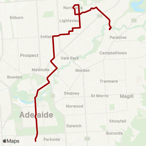 Torrens Transit Paradise Interchange - City map