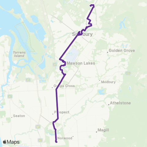 Torrens Transit Elizabeth Interchange - City map