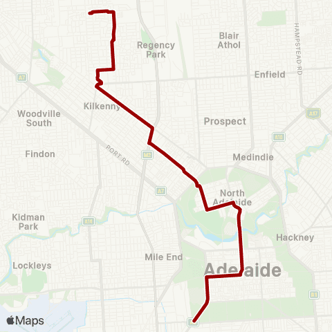 Torrens Transit Mansfield Park - City map