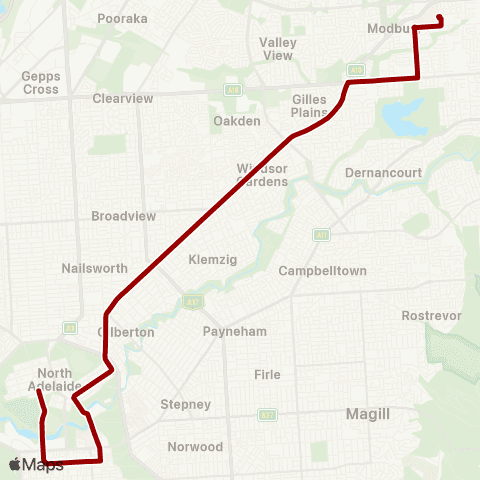 Torrens Transit Tea Tree Plaza Interchange - City map