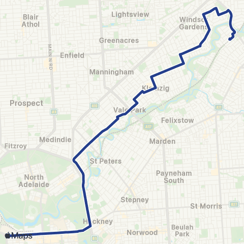 Torrens Transit Paradise Interchange - City map