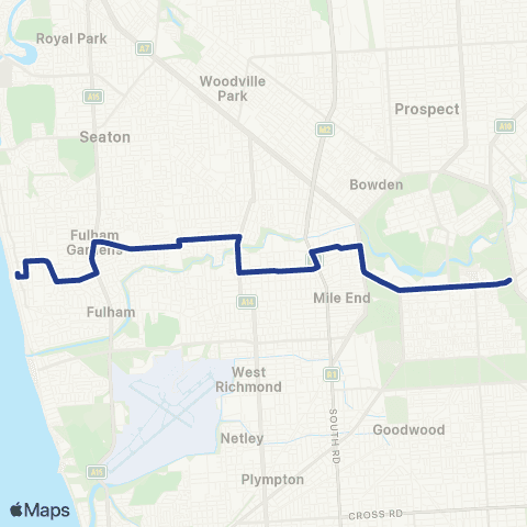 Torrens Transit Henley Beach - City map