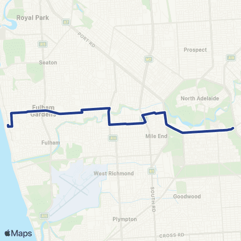 Torrens Transit Henley Beach - City map