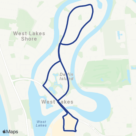 Torrens Transit West Lakes Centre Intg - Delfin Island ↺ map