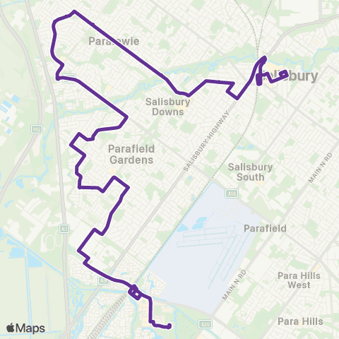 Torrens Transit Salisbury - Mawson Interchange map