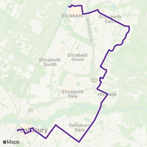Torrens Transit Elizabeth Intg - Salisbury Intg map